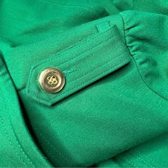 INC International Concept Gold Button Green Peacoat Blazer Women's Size S - Picture 3 of 16